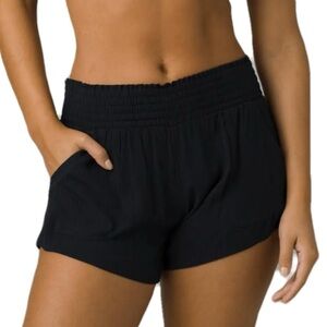 Prana Fernie High Waist Black Women's Shorts Swim Covers Size XS